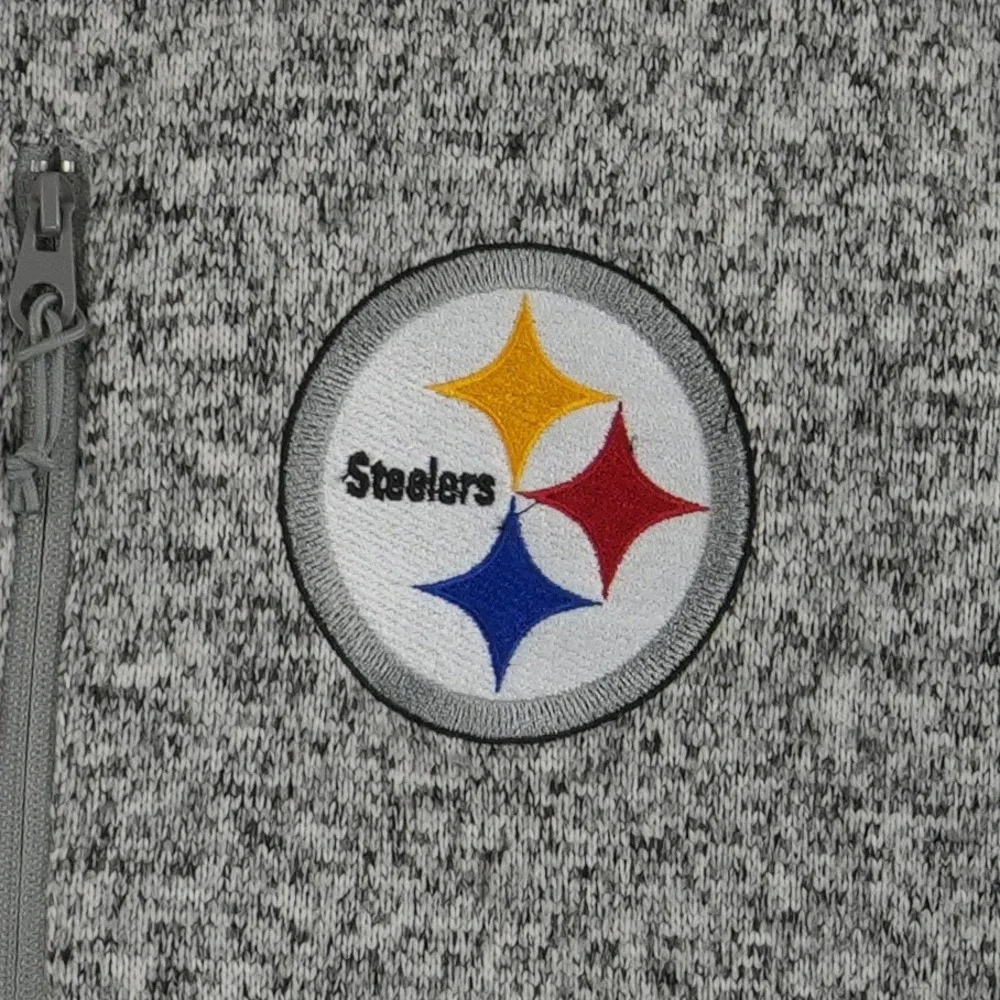 NFL Darius Rucker Steelers Jacket Men's Size Large Gray Sweater Fleece Full Zip